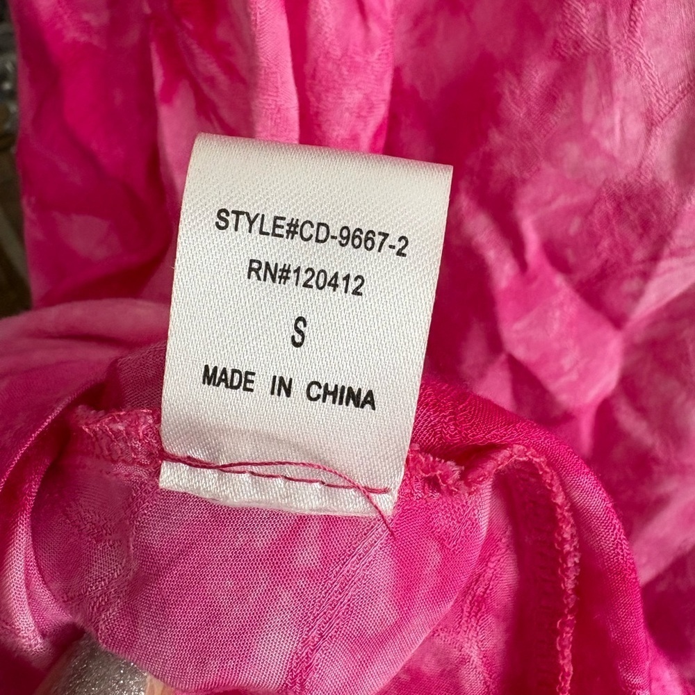 Cotton Candy LA Fuchsia Tie-Dye cami cowl neck dress size small - Picture 5 of 8